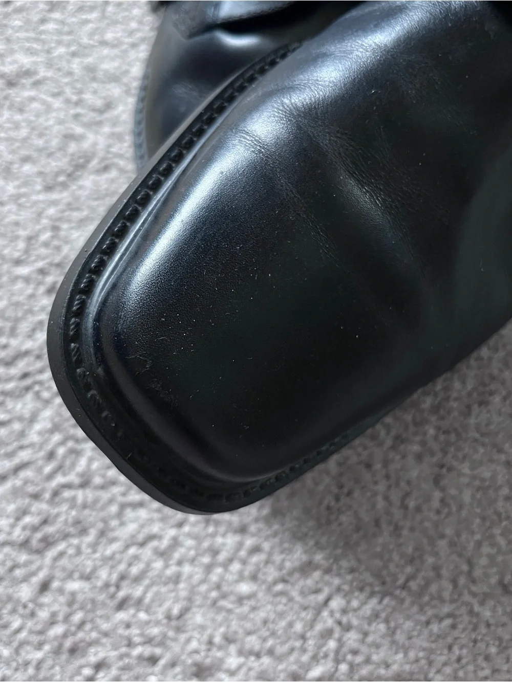 ECCO Men’s Classic Black Leather Dress Shoes - EU Size 46